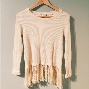 Anthropologie Eri and Ali fringe sweater